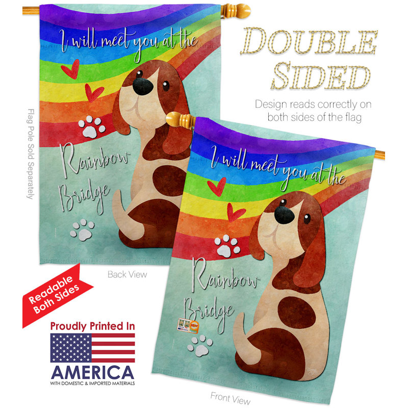Drapeau de maison en polyester 40 x 28 po Rainbow Bridge
