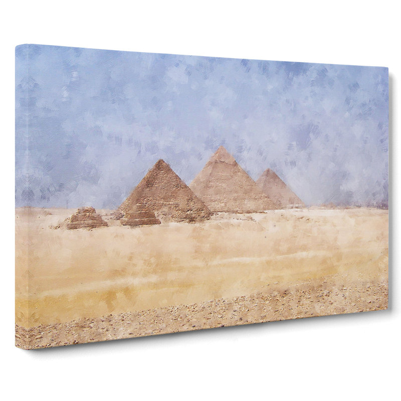Great Pyramids of Egypt - Wrapped Canvas Graphic Art, 35cm H x 50cm W x 3cm D