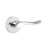 Luzern Wave/Drop Privacy (Bed & Bath) Door Lever with Round Rosette