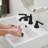 Widespread Double Handle 3 Hole Bathroom Faucet-107545234