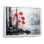Bianchina, forêt monochrome rouge minimaliste II - forêt, art mural-544809389-544809385