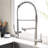 Brushed Nickel Kitchen Faucet With 360 Degree Rotation And Pre-Rinse Spring For Sink Heavy Duty Construction In-411021686
