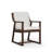 TREXM Patio Dining Table Set for 6, Round Dining Table with 1.96" Umbrella Hole, Outdoor Wooden Patio Furniture Set with Removable Cushions for Garden, Backyard and Pools-1145931785