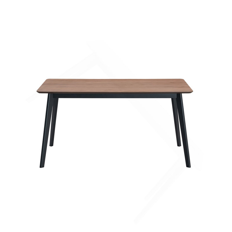 Walnut & Black Finish Dining Table