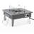 Kliyah Square Aluminum Propane Smokeless Fire Pit Table