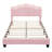 Upholstered Flower-Shape Bed, Elegant Flowers Headboard With LED Light Strip-559025921-559025920