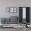 Tayce 4 Piece Bedroom Set (3 Drawer Bedside Chest X2, 4 Drawer Chest, 3 Door 2 Drawer Mirrored Wardrobe)-306213760