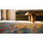 Happy Yellow Gold Color Antique Cotton Pile Indian Agra Floral Rug