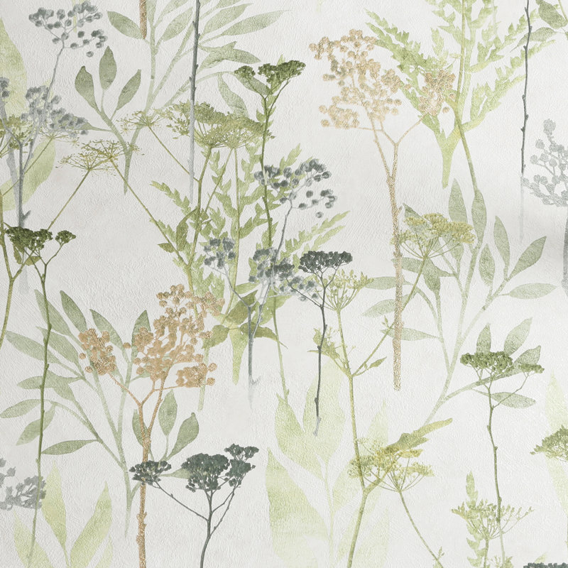 Solstice Black Gold Wallpaper, Green