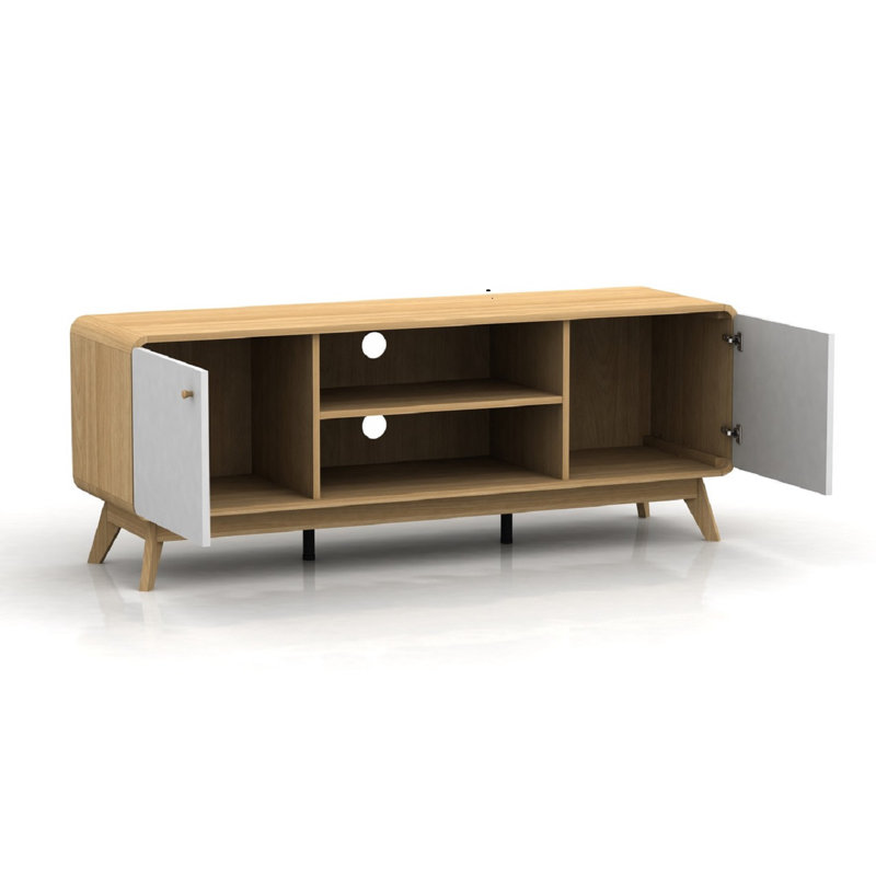 Justine TV Stand for TVs up to 60", Oak/White