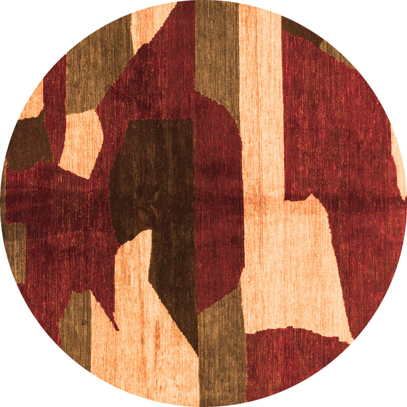 Briniya Performance Abstract Indoor Rug, Round 5'