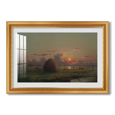 Haystack at Sunset, 1880 - Martin Johnson Heade - Toile encadrée sur mesure