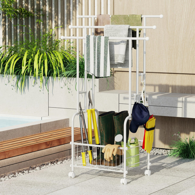 42”H 3-Tier Ladder Towel Rack