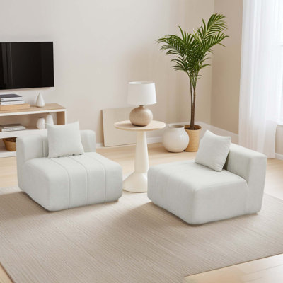 Canapé modulaire en chenille Boneless