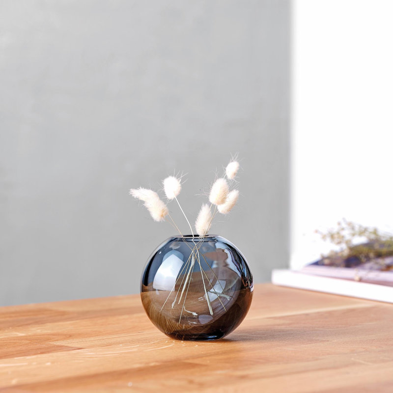Vase Mars en acier, H 5,25 po x l 3,5 po x P 4,25 po, Bleu