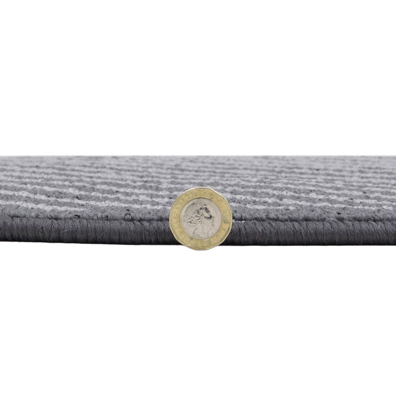 Non-Slip Striped Indoor Doormat, Rectangle W40 x L70 cm, Grey
