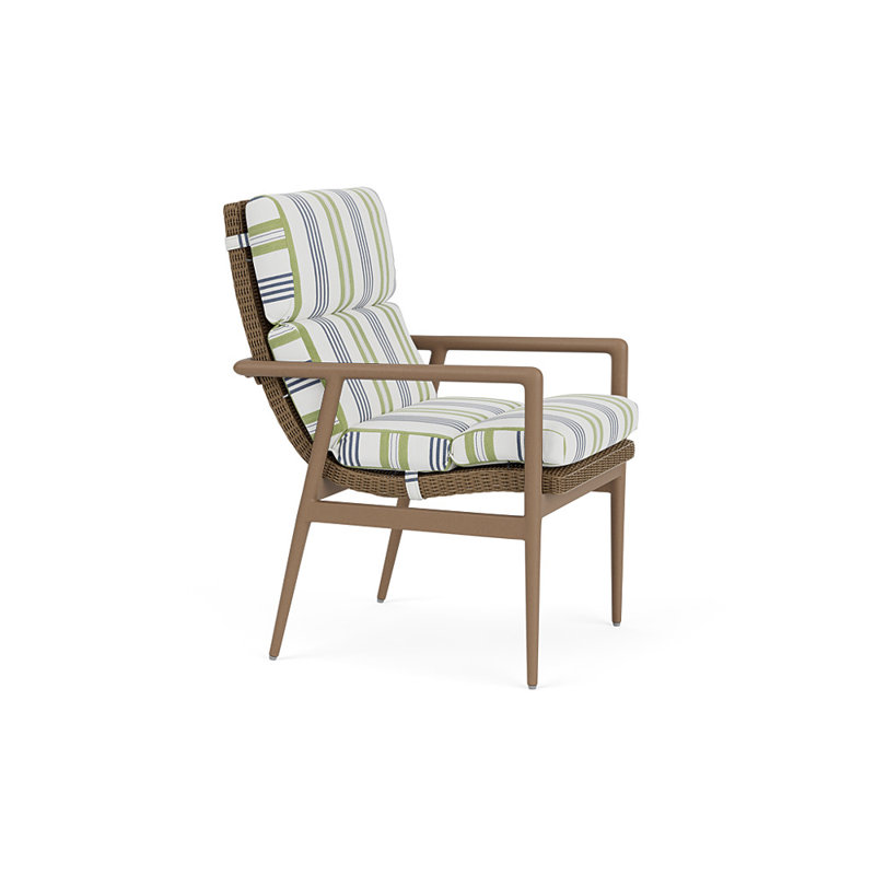 Cascade Outdoor Dining Armchair, Berkely Hall Green, Fawn