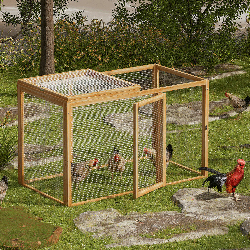 Poulailler 45 po Delenn, cage à poules en bois, cage à poulets pour petits animaux