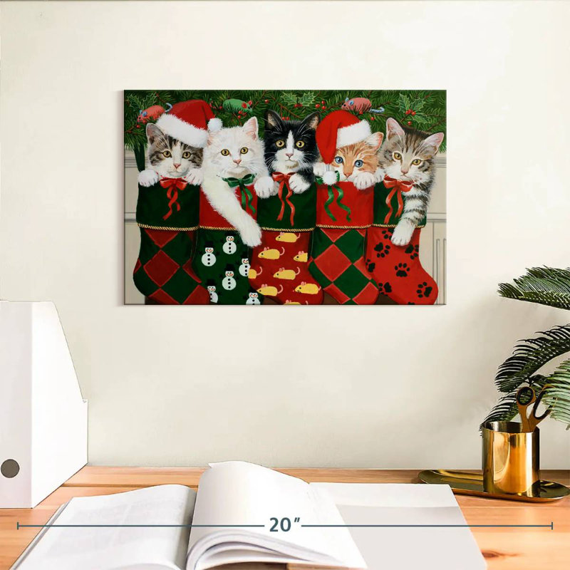 Chatons de Noël, H 8 po x l 12 po