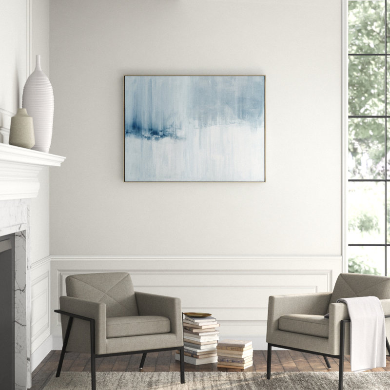 «Reverence» par Carol Benson-Cobb - peinture sur toile à cadre flottant, H 37 po x l 49 po, Ébène