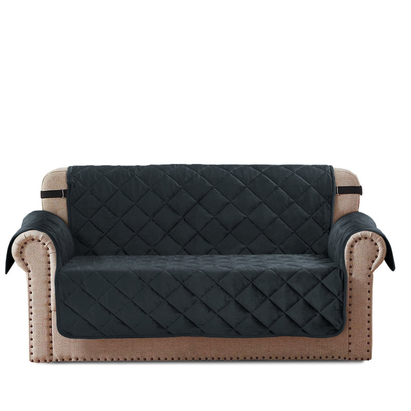 T-Cushion Slipcover, Charcoal, 60cm H x 180cm W x 60cm D