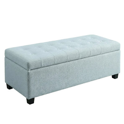 Rangement de 50,61 pouces avec couleur bleue, tissu et coutures élégantes