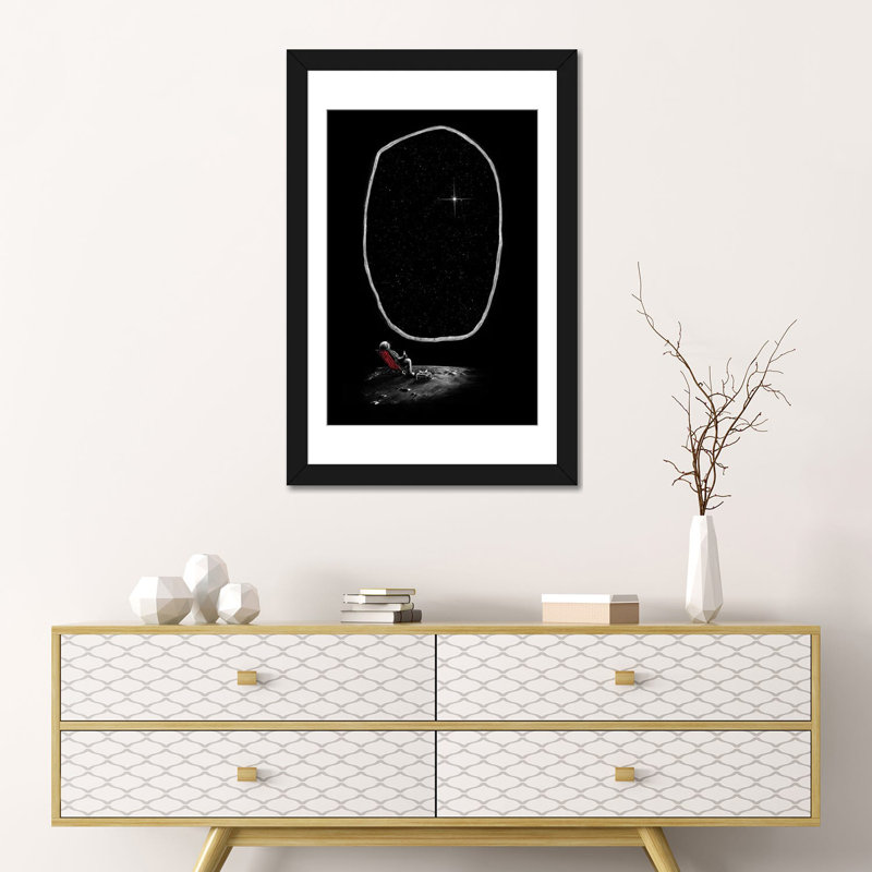 Espace refroidir par impression sur toile Nicebleed, H 24 po x l 16 po x P 1 po, Papier avec cadre noir, Blanc