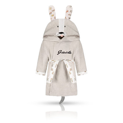 Peignoir de cheville avec capuche pour enfants