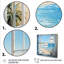 «Coastal Window View By The Beach III» - art mural côtier-269635588-269635639