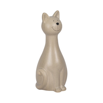 9" Skinny Sitting Kitty, Grey