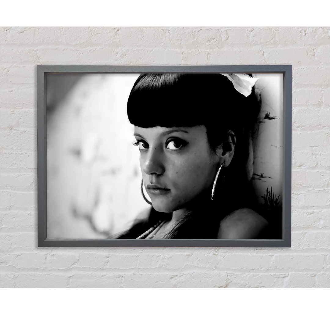 Lily Allen B N W - Einzelbildrahmen Kunstdrucke auf Leinwand