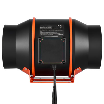 Inline Duct Fan Kit with Carbon Filter, 402 CFM 6 inch EC Motor Ventilation Fan with 3-Speed Circulation, 10-Speed PWM Controller, Timer, Cooling for Grow Tents, Indoor Gardening, Hydroponics