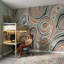 Décoration murale amovible de style abstrait Mid-Century-994078462-994078434