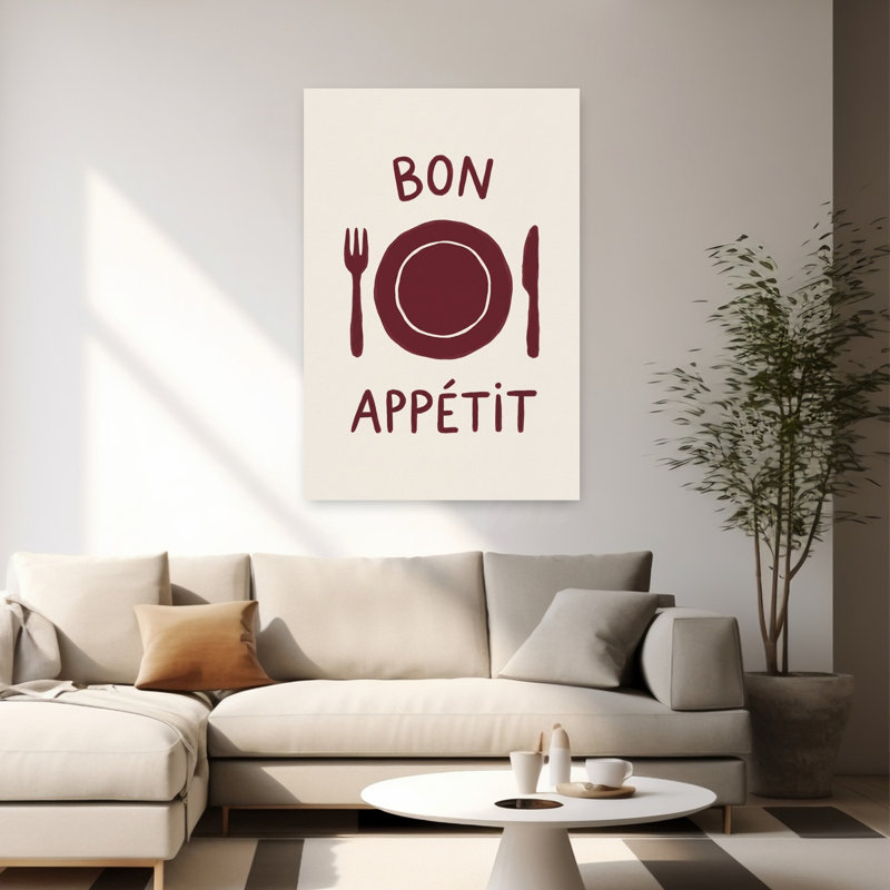 «Rustic Bon Appactit repas», impression d'art mural, 60" H x 40" W