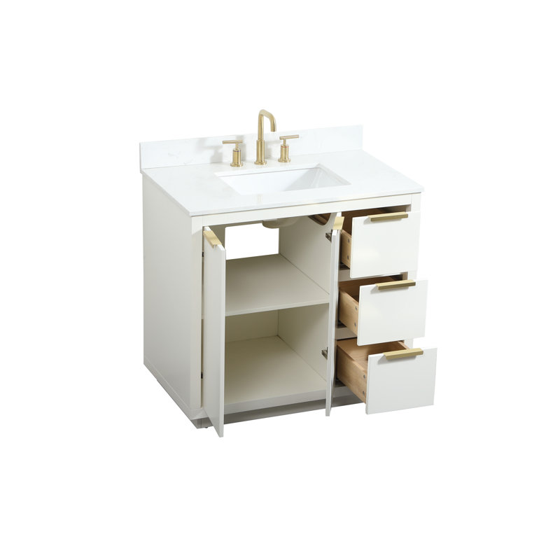 Ensemble de meuble-lavabo simple 36 po Broadlands, Blanc