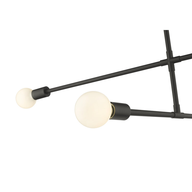 Borkholder 3 - Light Dimmable Tiered Chandelier, Matte Black