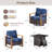 Drazen 4 - Person Patio Furniture Set With Fire Pit Table, All-Weather Wicker Outdoor Conversation Set With Chair And Thick Cushions-512514746-512514745