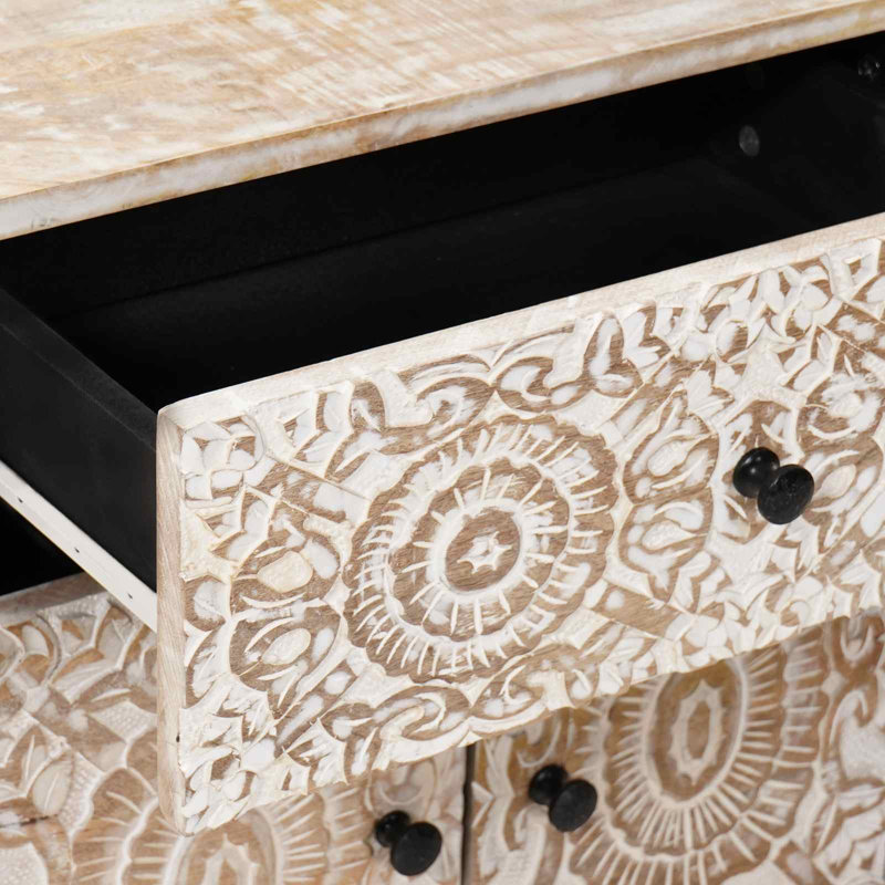 50cm W Solid Wood Bedside Table