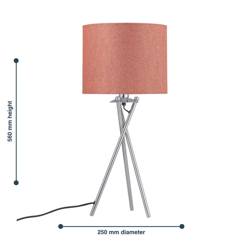 Valdese Metal Tripod Lamp