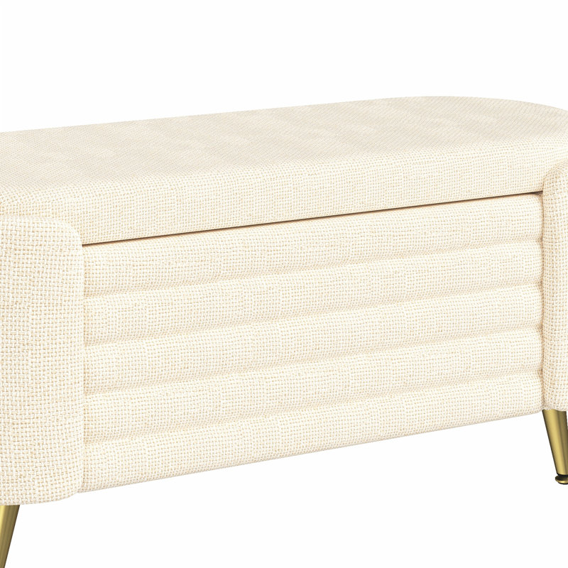 Repose-pieds avec rangement et repose-pieds Modern, Beige