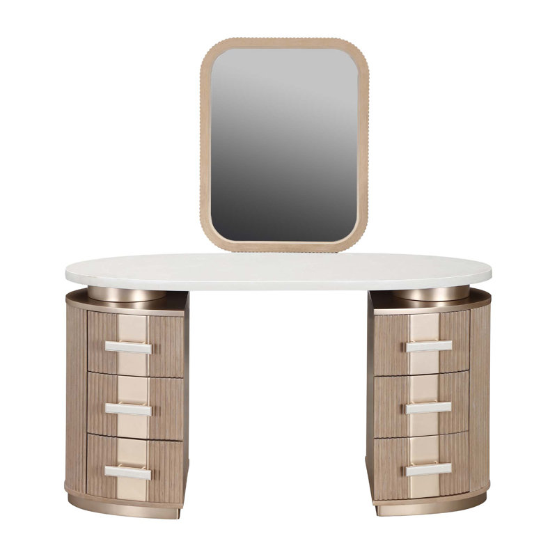 West Kensington Vanity With Mirror, Sea Salt Caramel