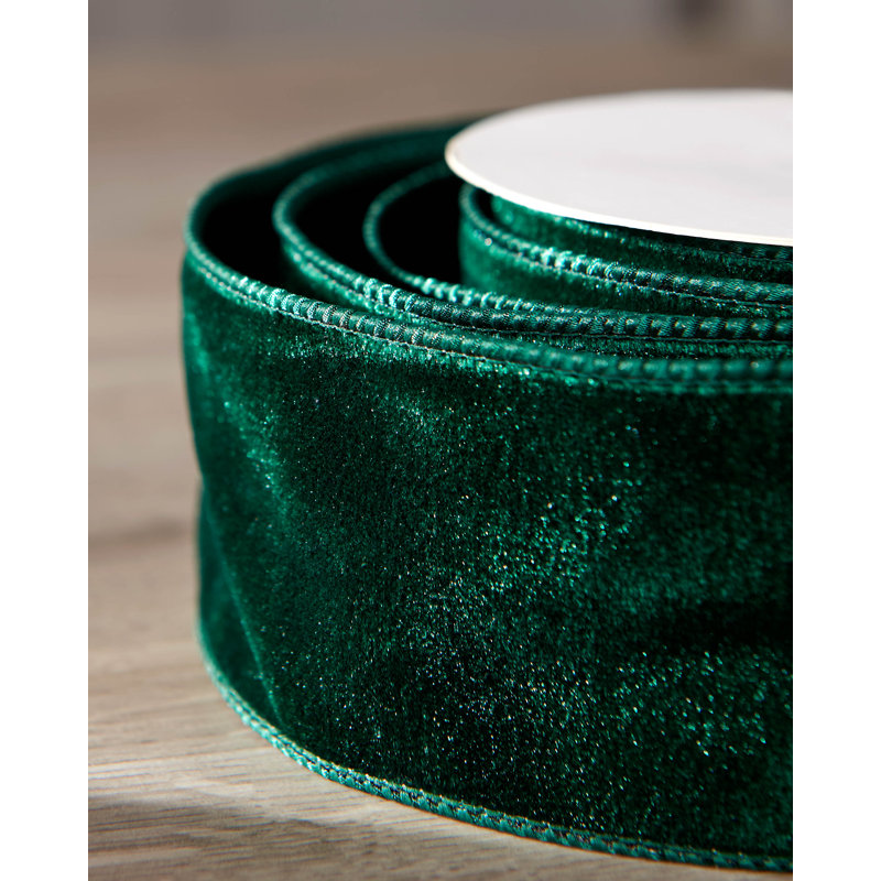 910cm Solid Colour Velvet Ribbon, Gold
