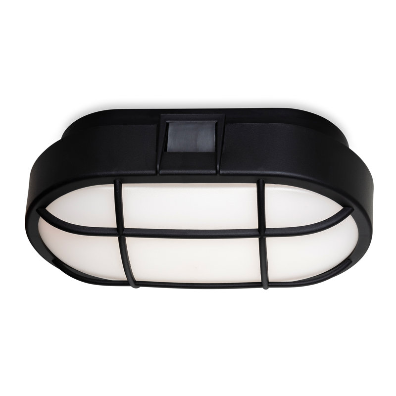 Matte Black 13cm H Integrated LED Outdoor Bulkhead Light