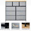 Unité de rangement 9 tiroirs. Gardez votre espace bien rangé. Pliable. Sécuritaire. Fabrication de qualité. Rangement d'entrée pour petit tiroir de 11,5 po x H 8,25 po: rangement chêne et gris. Spacieux, pliable, sécuritaire avec