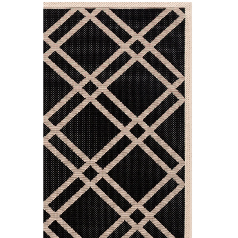 Tapis d'intérieur / extérieur à motif géométrique Sanzone Performance, Rectangle 2 pi x 3 pi 7 po