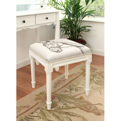 Tabouret de coiffeuse en lin Camia