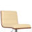 Adjustable Height Swivel Cream Faux Leather And Chrome Bar Stool With Walnut Wood