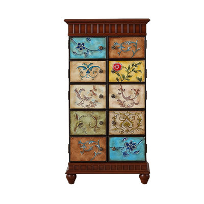 Colorful Solid + Manufactured Wood Rectangular Console Table