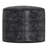 Connor 18"W Upholstered Genuine Leather Boho Round Pouf in Distressed Black-790733085