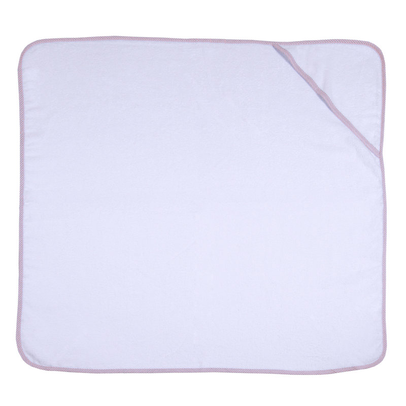Serviette de bain à bébé 100% coton capoted Peterson, Rose
